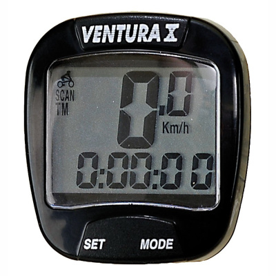 Велокомпьютер VENTURA Х, 10 функций, черный (5-244550)