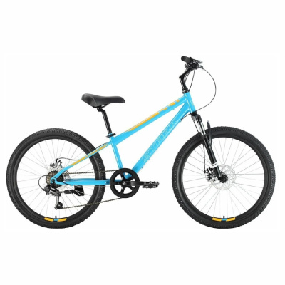 Велосипед Stark'23 Respect 24.1 D Steel голубой/желтый/белый 12"