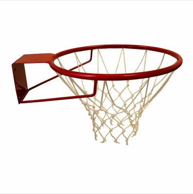 Кольцо баскет. № 7, MR-BRim7os, диам.450мм, ТРУБА 18мм с отверстиями, с сеткой и кронштейном, крас