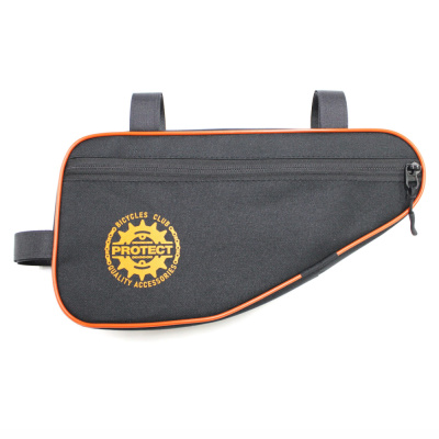 Велосумка под раму, р-р 32х16х5 см, цвет черный/оранжевый, PROTECT™ 555-215