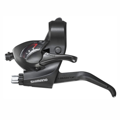 Шифтер триггерный с ручкой тормоза ST-EF41 Tourney SHIMANO левый 3 cкоростей, с тросом 1800мм,