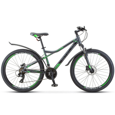 Велосипед 26" STELS Navigator-610 D (16" Серый/зелёный), арт. V020