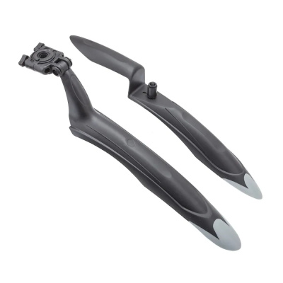 Комплект крыльев 24"-26" XGNB-039А, пластик, чёрно-серые, арт. 610240