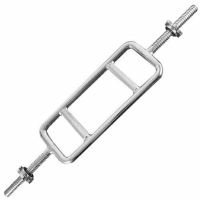 Гриф для штанги TORRES паралл. хват (трицепс), арт.PL5057, d31 мм, 86см, сталь, замок-гайка, хром