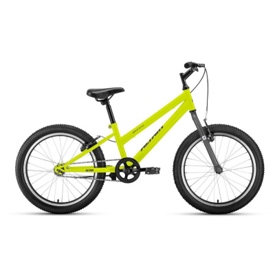 Велосипед ALTAIR MTB HT 20 LOW (20" 1 ск. рост. 10.5") 2020-2021, ярко-зеленый/серый, 1BKT1J101005		