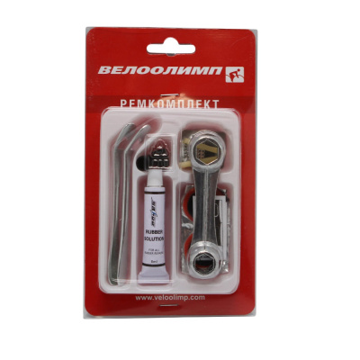 Ремкомплект с ключом-гантелей и монтажками в блистере