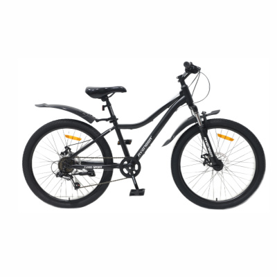 Велосипед 24" AVENGER C241D, черный мат./серебристый