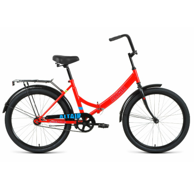 Велосипед ALTAIR CITY 24 (24" 1 ск. рост. 16" скл.) 2022, красный/голубой, RBK22AL24014				
