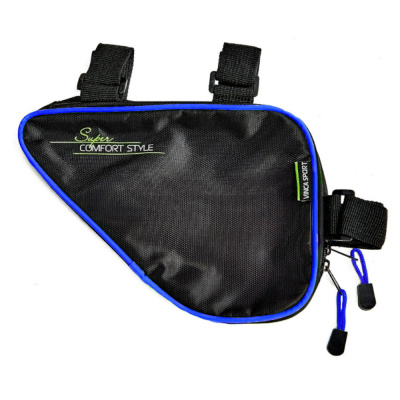 Сумка под раму, карман для телефона внутри сумки, 240*180*60мм, синий кант