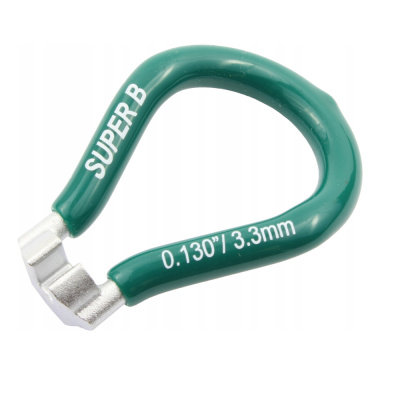 Ключ спицевой, 5550, 3,3mm. Super B (RT3WRESUB031) зеленый