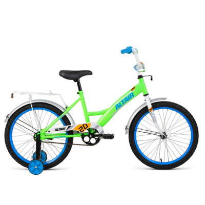 Велосипед ALTAIR KIDS 20 (20" 1 ск. рост 13") 2020-2021, ярко-зеленый/синий, 1BKT1C101003