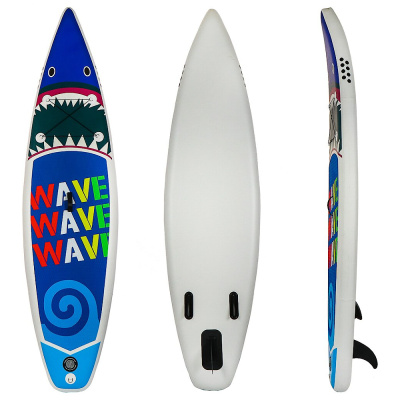 Доска Sup надувной 305х76х15см,двойной ПВХ,в сумке с насосом, веслом и лиш,130кг,SBP24