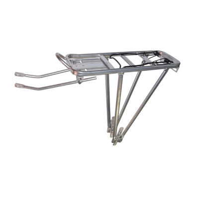 Багажник HS-019B 26-28", ал., с пружиной, серебристый