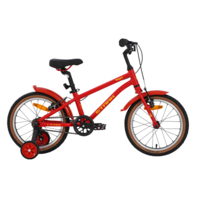 Велосипед Stark'25 Foxy Boy 16" красный матовый/желтый