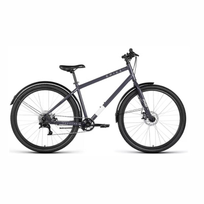 Велосипед FORWARD SPIKE 27,5 D (27,5" 8 ск. рост. 18") 2023, серый/серебристый