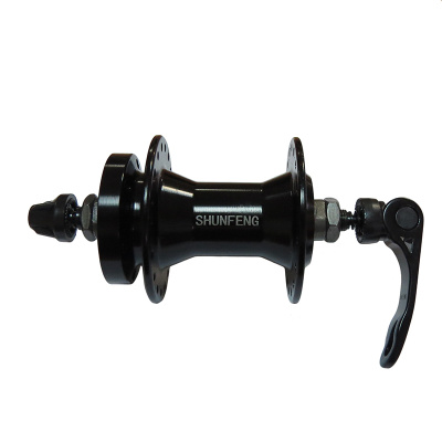 Втулка передняя 3/8X14GX36HX100X108 алюмин., черная 6 отв.с эксцентриком, под диск 6 отв.