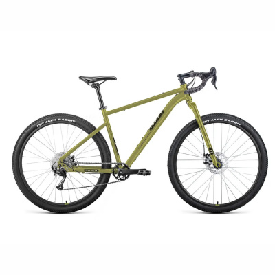 Велосипед FORWARD SPORTING 29 D TOURIST (29" 8 ск. рост. 17") 2022, хаки/черный, RBK22FW29994