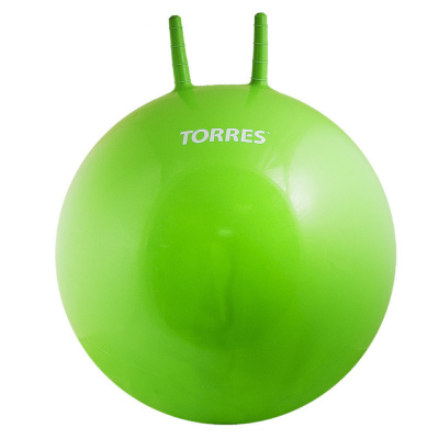 Мяч-попрыгун "TORRES", арт.AL121465, с ручками, диам. 65 см, эласт. ПВХ, с насосом, зеленый