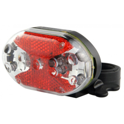 Фонарь задний JY-500T-3А 9 светодиодов 3 режима прозрачно-красно-черный