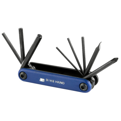 Набор ключей складной YC-270 Bike Hand (8 ключей) синий, арт. 230035