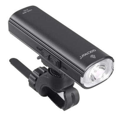 Фонарь передний GACIRON V20C-600 500lm+встр.зад.фон,1диод,5реж,Li-акк,USB,крепл на руль,пласт,107гр