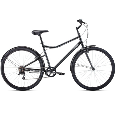 Велосипед FORWARD PARMA 28 (28" 7 ск. рост. 19") 2020-2021, черный/белый, RBKW1C187002