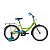 Велосипед NOVATRACK 20" VECTOR лаймовый, защита А-тип, тормоз нож., крылья и багажник чёрн.