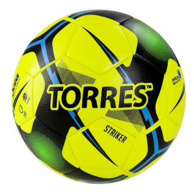 Мяч футзал. "TORRES Futsal Striker" арт.FS321014, р.4, 30 панели. TPU, 3 подкл. слоя, маш.сш.,желтый