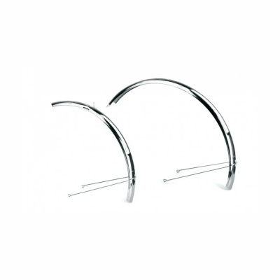 Крылья, полноразмерные (комплект), 28", сталь, хром, крепление - на усы