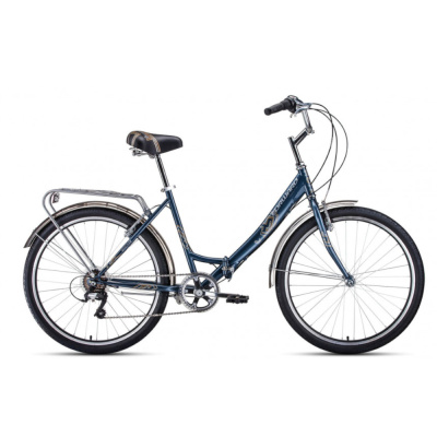 Велосипед FORWARD SEVILLA 26 2.0 (26" 6 ск. рост. 18.5" скл.) 2022, серый/серебристый, RBK22FW26813