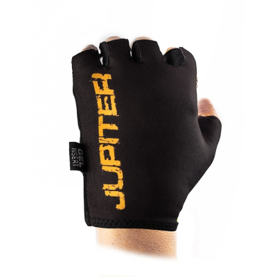 Перчатки велосипедные, NEW JUPITER, черные с желтым, размер L