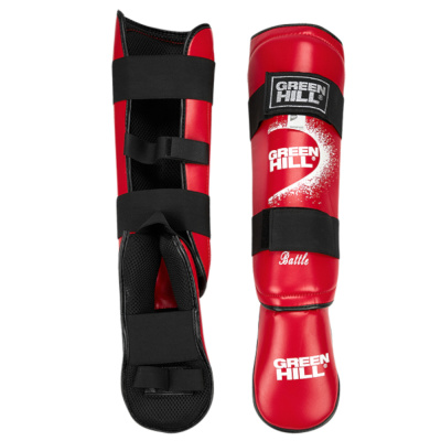 Защита голень-стопа BATTLE красная (S)