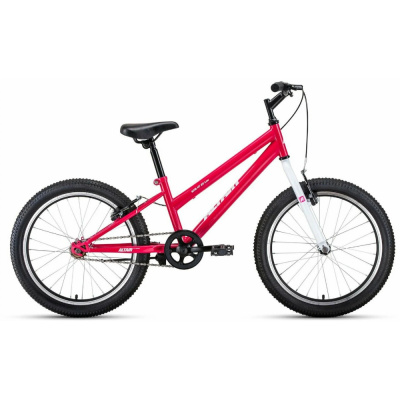 Велосипед ALTAIR MTB HT 20 LOW (20" 1 ск. рост. 10.5") 2022, розовый/белый, IBK22AL20086