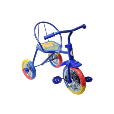 Велосипед трехколесный 3-х цветные ПВХ колеса 10" и 8" цвета в ассортименте