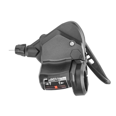 Шифтер/манетка правый Microshift TS38-7R для 7-ми скоростной задней передачи, с тросом 2050 мм, арт.