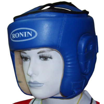 Шлем боевой Ronin M, синий, (открытый) и/кожа (Flex),F180B  пр-во Пакистан