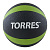 Медбол "TORRES 4 кг", арт.AL00224, резина, диаметр 21,9 см, черно-зелено-белый