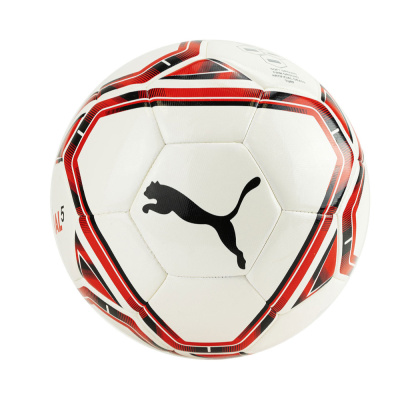 Мяч футб. "PUMA Teamfinal 21.5 Hybrid" арт.08330902, р.4, 32пан, ПУ, гибрид. сш., бело-красный
