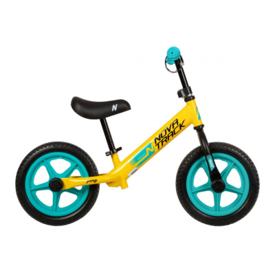 Беговел NOVATRACK 12" JUMP лаймовый, сталь, цветной пластиковый обод, колеса EVA