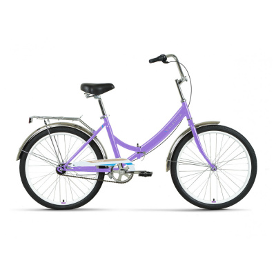 Велосипед FORWARD VALENCIA 24 3.0 (24" 3 ск. рост. 16" скл.) 2022, фиолетовый/голубой, RBK22FW24083
