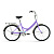 Велосипед FORWARD VALENCIA 24 3.0 (24" 3 ск. рост. 16" скл.) 2022, фиолетовый/голубой, RBK22FW24083