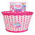 Корзина детская на руль,подходит на руль диам.20-24мм,цвет розовый размер:270*200*170мм