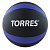 Медбол "TORRES 5 кг", арт.AL00225, резина, диаметр 23,8 см, черно-фиолетово-белый