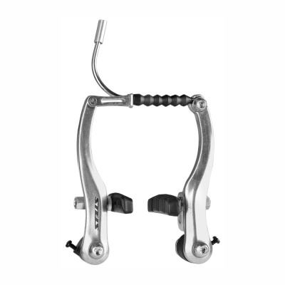 Тормоз ободной N210DG Apse V-образный передний, алюминиевый, серебристый, арт. 510074