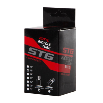 Камера велосипедная STG, бутил,16Х1.95/2,125 ,автониппель 33мм (упак.: коробка)