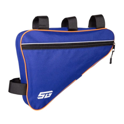 Велосумка под раму STG, модель FB-001, размер 40х27х6 см, василёк/оранжевый
