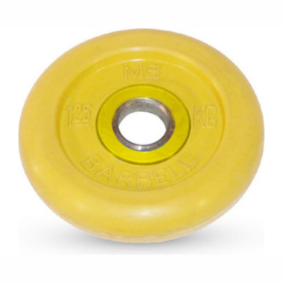 Диск обрезиненный "Barbell" d 31 мм цветной 1,25 кг