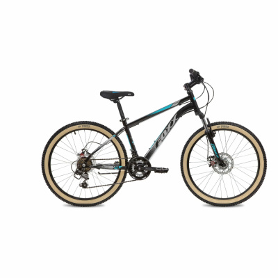 Велосипед FOXX 24" CAIMAN черный,сталь, размер 14"