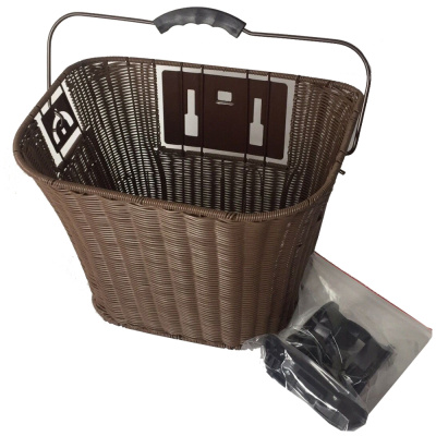 Корзина LX-142 перед. с ручкой, быстросъёмная 340х275х250мм коричн.