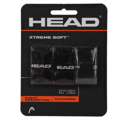 Овергрип Head Xtreme Soft (ЧЕРНЫЙ), арт.285104-BK, 0.5 мм, 3 шт, черный